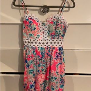 Skinny strap padded lily pulitzer dress